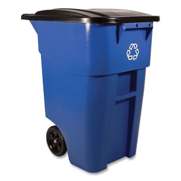 Rubbermaid® Commercial Brute Recycling Rollout Container, Square, 50 Gal, Blue freeshipping - TVN Wholesale